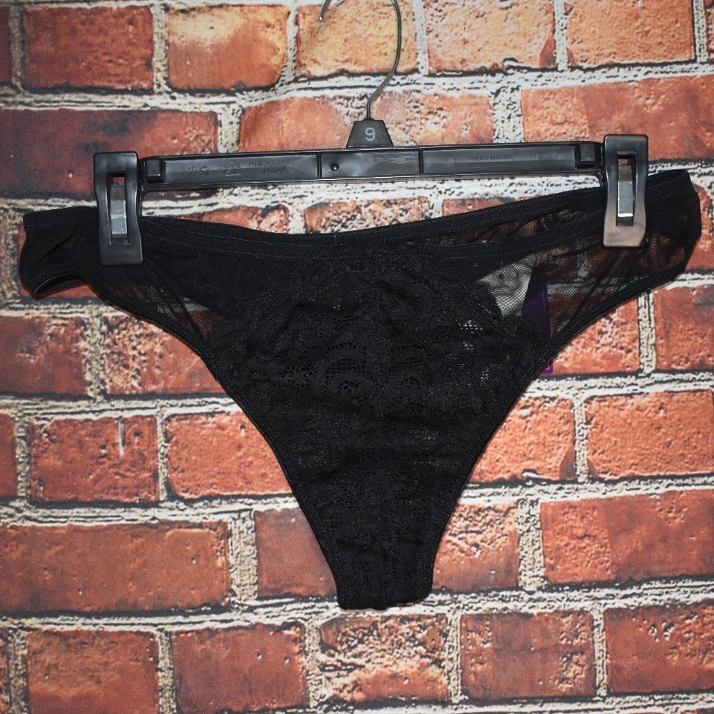 Saki Silver Sheer Thong Panty